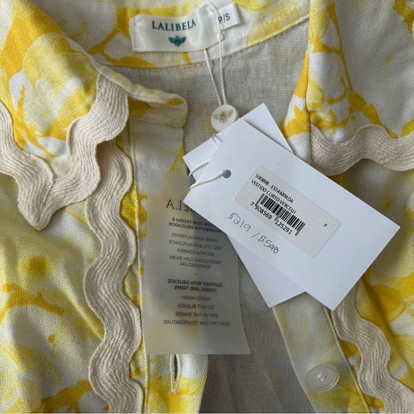 VESTIDO CURTO VERCELLI AMARELO Yellow Dress - Picture 10 of 10